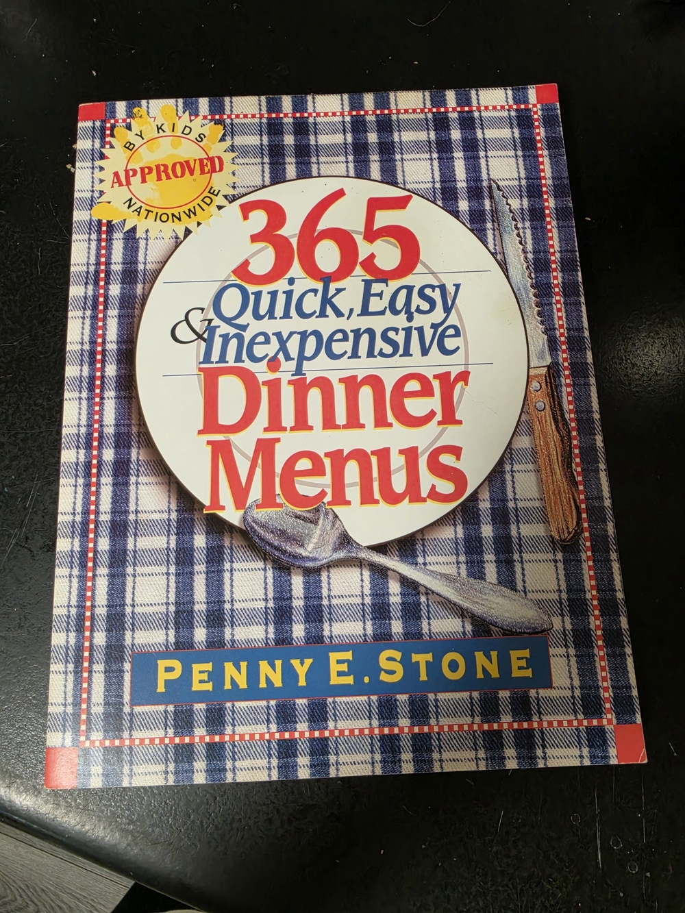 365 Quick, Easy & Inexpensive Dinner Menus - Blue Plaid Soft Cover